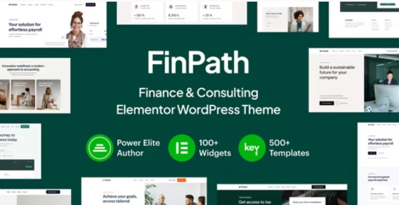 FinPath - Finance & Consulting Elementor WordPress Theme